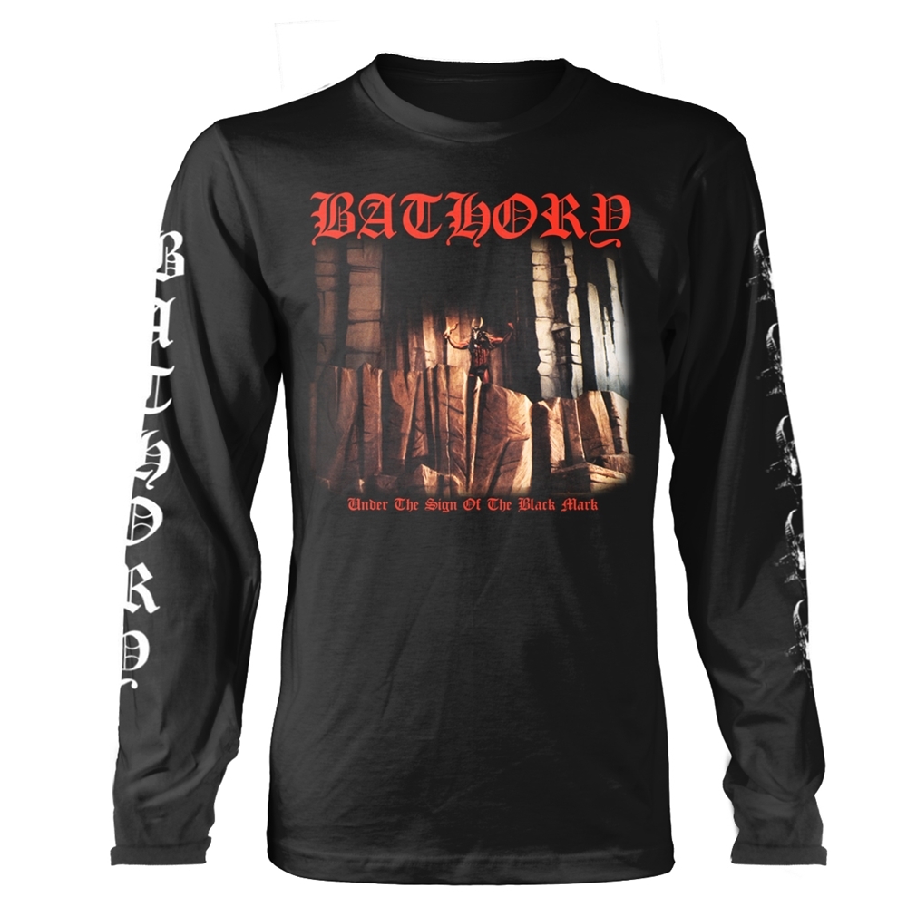 BATHORY UNDER THE SIGN OF THE BLACK MARK Long Sleeve Shirt Large BLACK