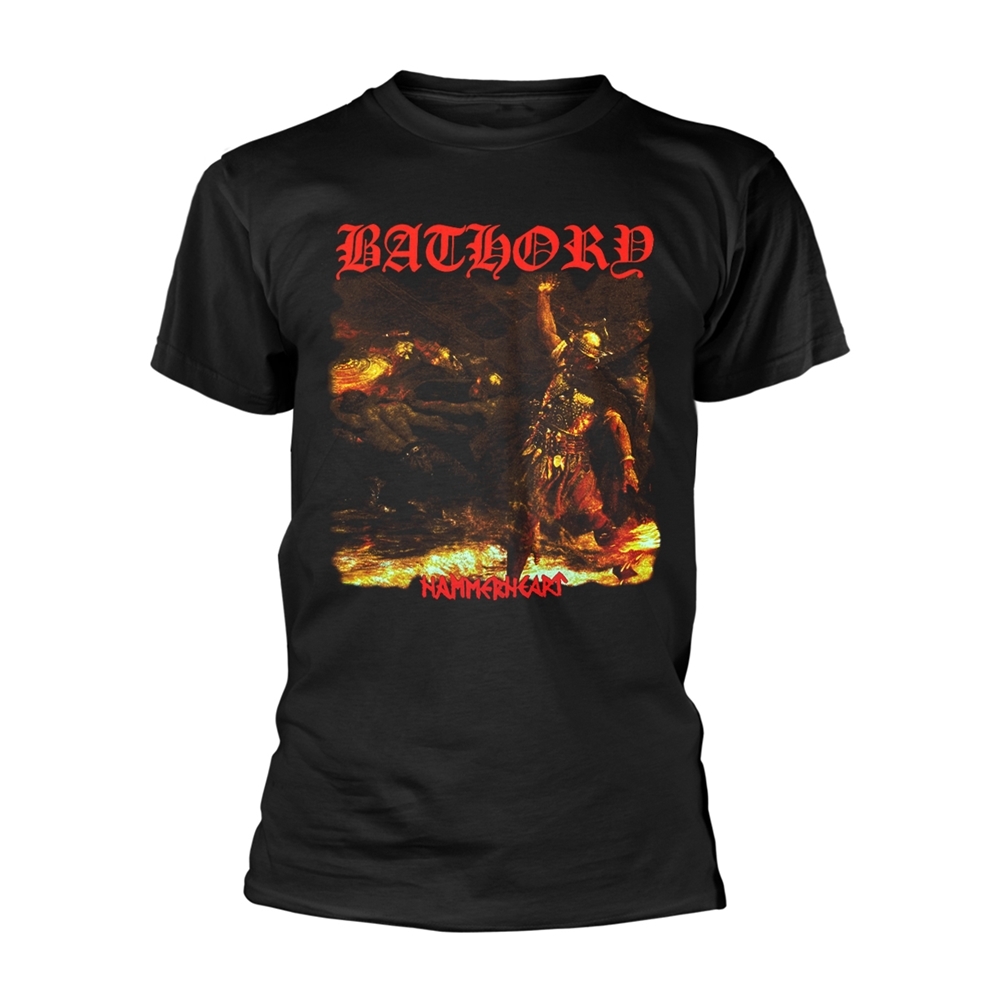 BATHORY HAMMERHEART T-Shirt, Front & Back Print XXX-Large BLACK