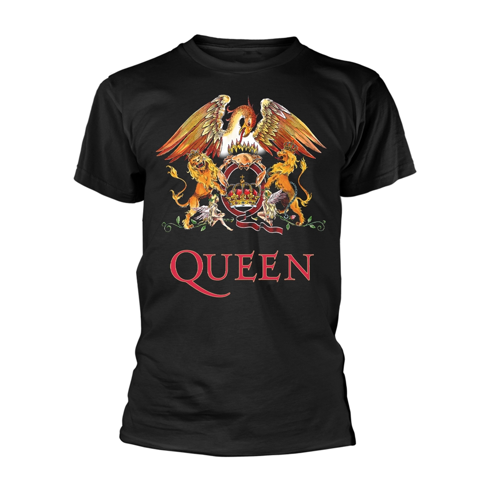 QUEEN CLASSIC CREST T-Shirt Medium BLACK